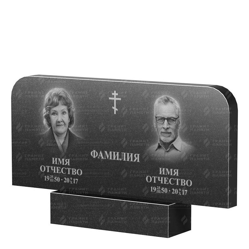 Памятники из гранита двойные в Вологде | Двойной гранитный памятник ФГ-254