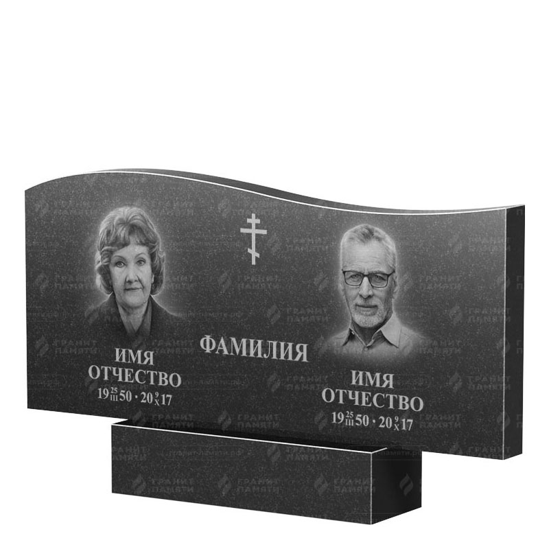 Памятники из гранита двойные в Вологде | Двойной гранитный памятник ФГ-255