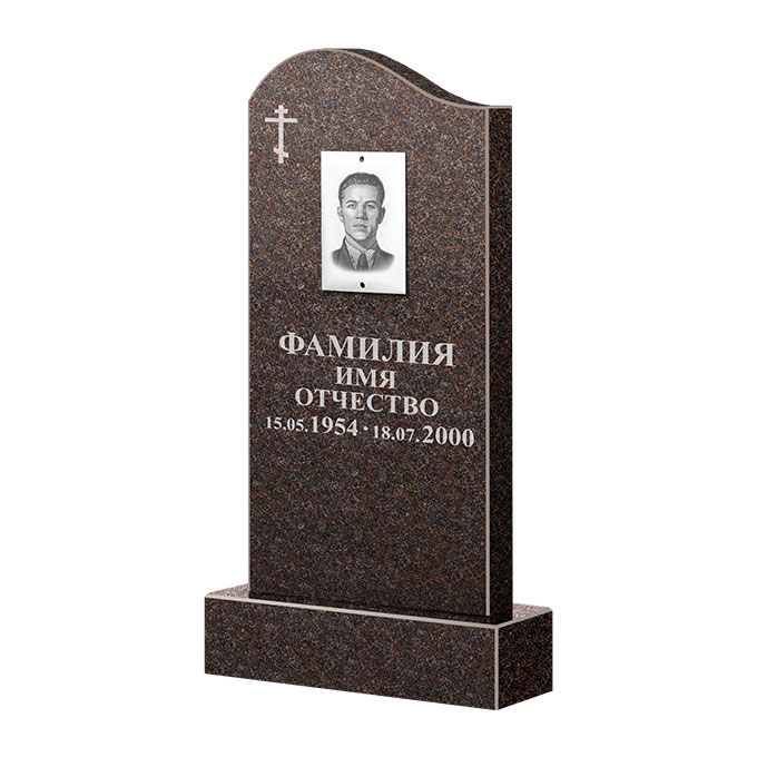 Памятники из цветного гранита в Вологде | Памятник из гранита Карел Brown ФГЦ-030