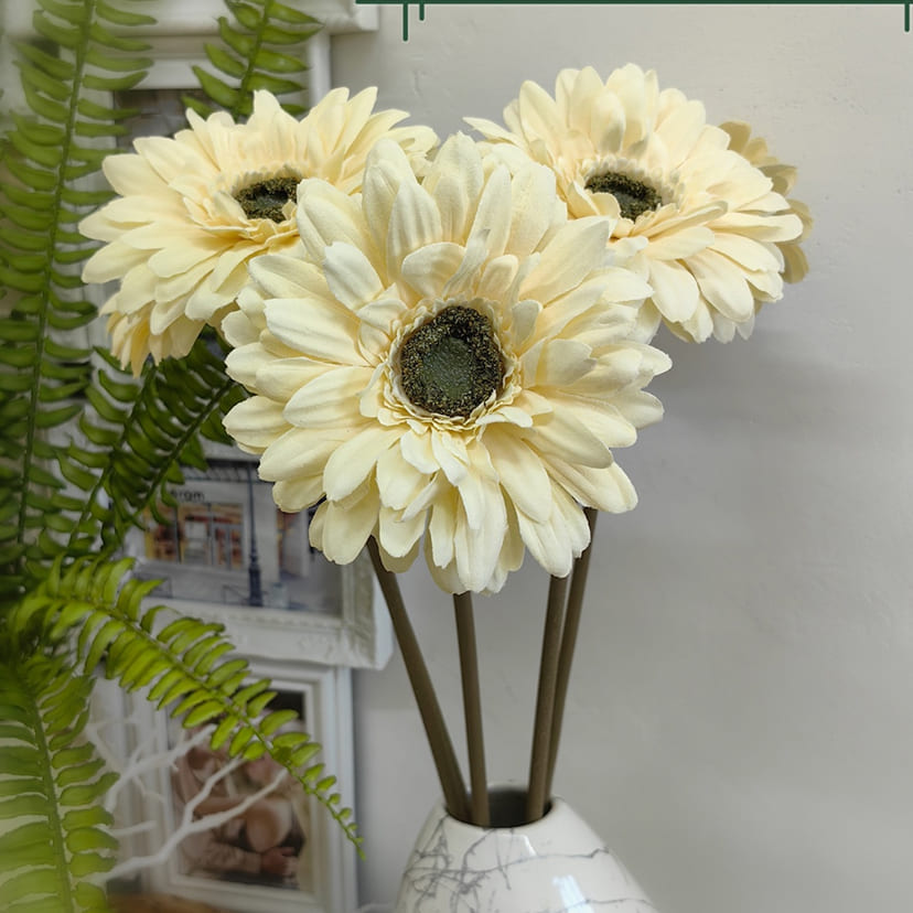 Искусственные цветы в Вологде | Цветок искусственный «Гербера», молочно-персиковая, одиночный