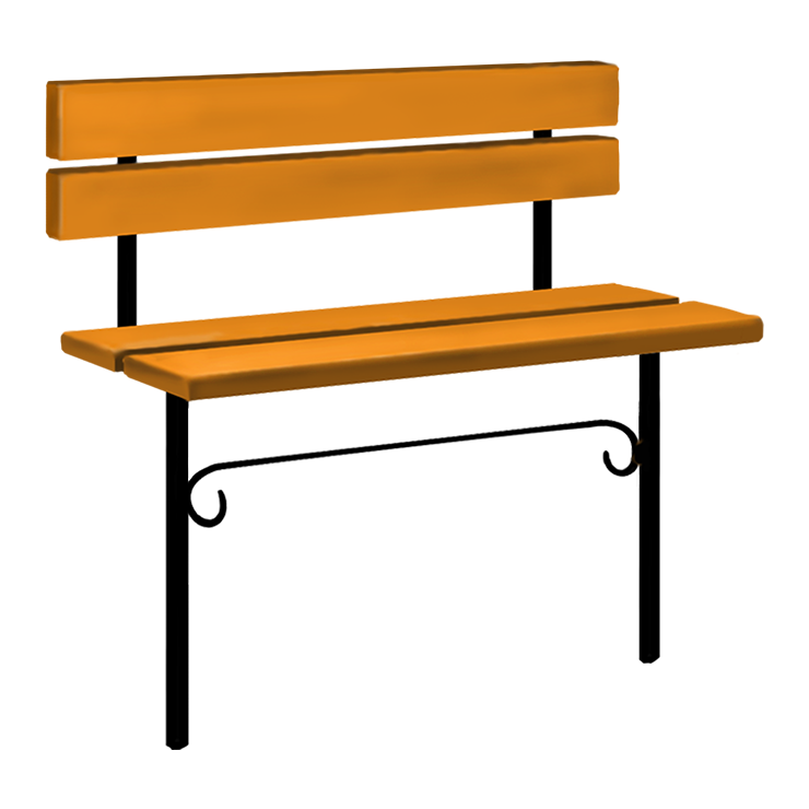 Металлические оградки, столы, скамейки в Вологде | Скамейка №4 со спинкой