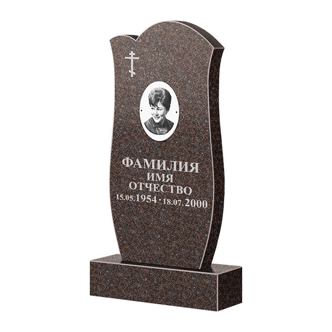 Памятники из цветного гранита в Вологде | Памятник из гранита Карел Brown ФГЦ-039