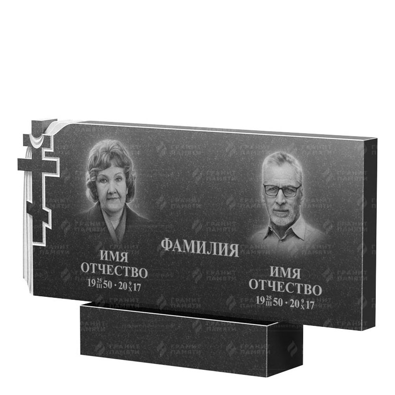 Памятники из гранита двойные в Вологде | Двойной гранитный памятник ФГ-139