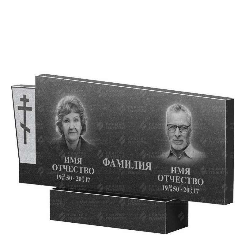 Памятники из гранита двойные в Вологде | Двойной гранитный памятник ФГ-137