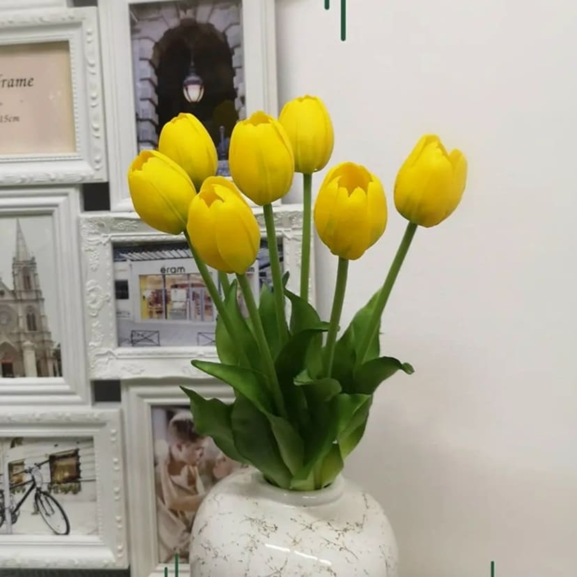 Искусственные цветы в Вологде | Цветы искусственные «Тюльпаны», желтые, букет