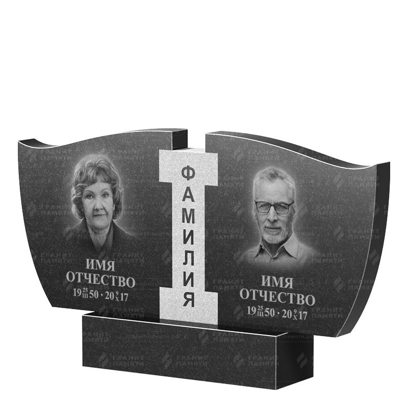 Памятники из гранита двойные в Вологде | Двойной гранитный памятник ФГ-138