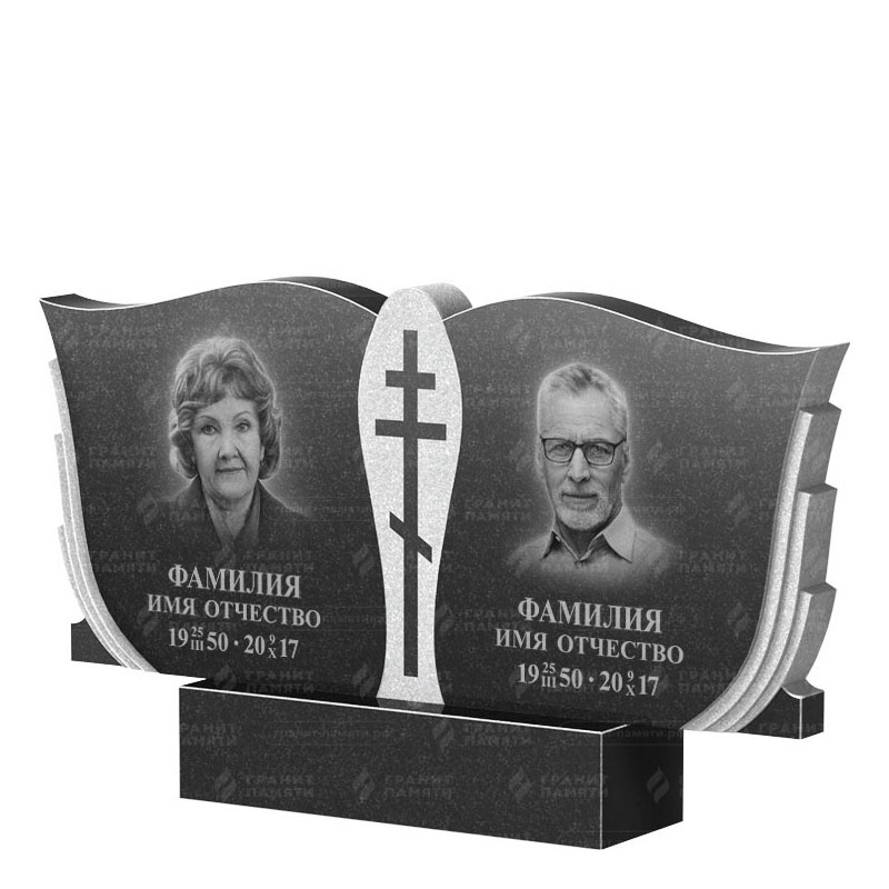 Памятники из гранита двойные в Вологде | Двойной гранитный памятник ФГ-136