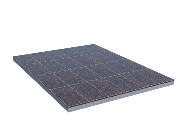 Площадки на могилу в Вологде | Площадка с облицовкой Дымовским гранитом