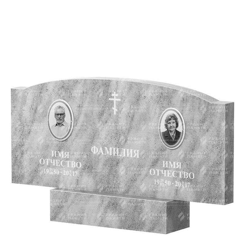 Памятники из мрамора в Вологде | Двойной мраморный памятник ФМ-257