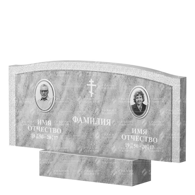 Памятники из мрамора в Вологде | Двойной мраморный памятник ФМ-131