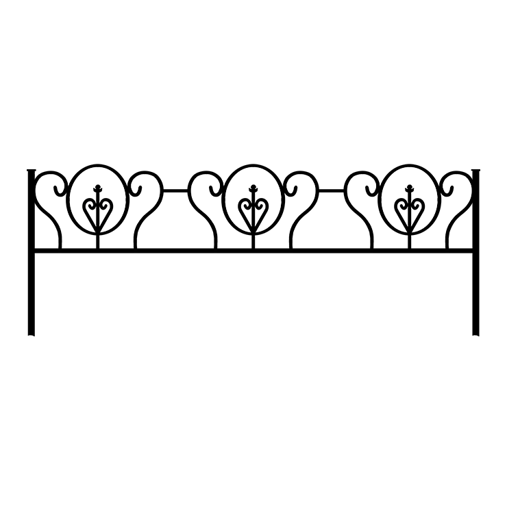 Металлические оградки, столы, скамейки в Вологде | Оградка №3