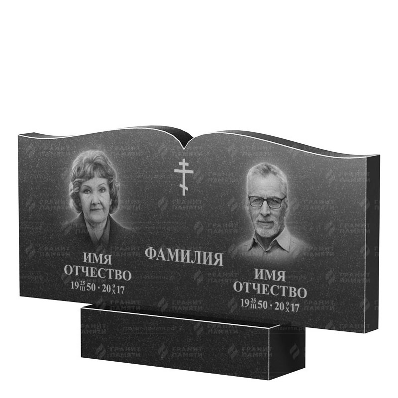 Гранитные памятники в Вологде | Двойной гранитный памятник ФГ-259