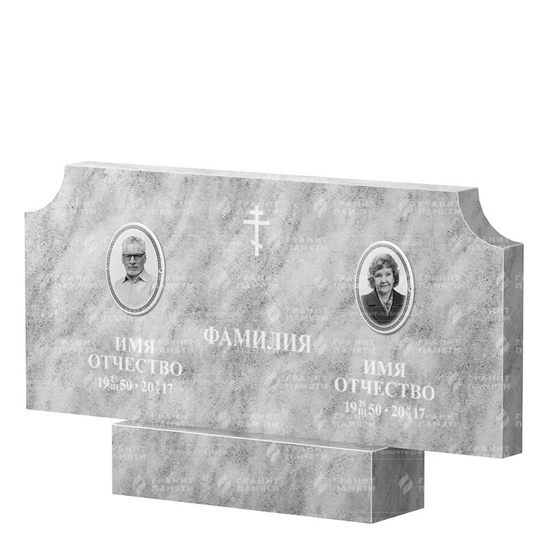 Памятники из мрамора в Вологде | Двойной мраморный памятник ФМ-253