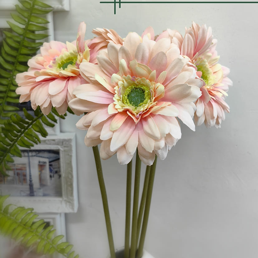 Искусственные цветы в Вологде | Цветок искусственный «Гербера», молочно-розовая, одиночный