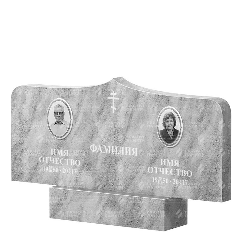 Памятники из мрамора в Вологде | Двойной мраморный памятник ФМ-260