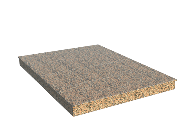 Площадки на могилу в Вологде | Площадка с вертикальной (15 см) облицовкой Южно-султаевским гранитом