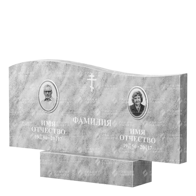 Памятники из мрамора в Вологде | Двойной мраморный памятник ФМ-255