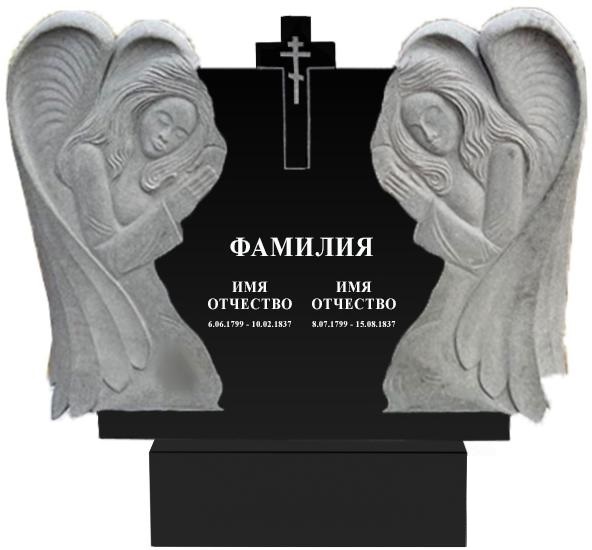 Памятники с ангелом на могилу в Вологде | Гранитный памятник Ангел №1