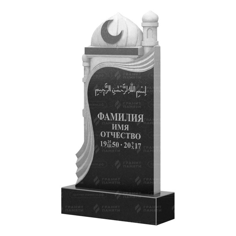 Мусульманские памятники на могилу в Вологде | Гранитный памятник ФГ-228