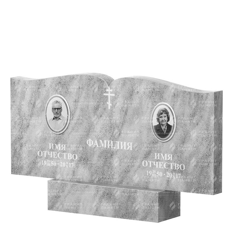 Памятники из мрамора в Вологде | Двойной мраморный памятник ФМ-259