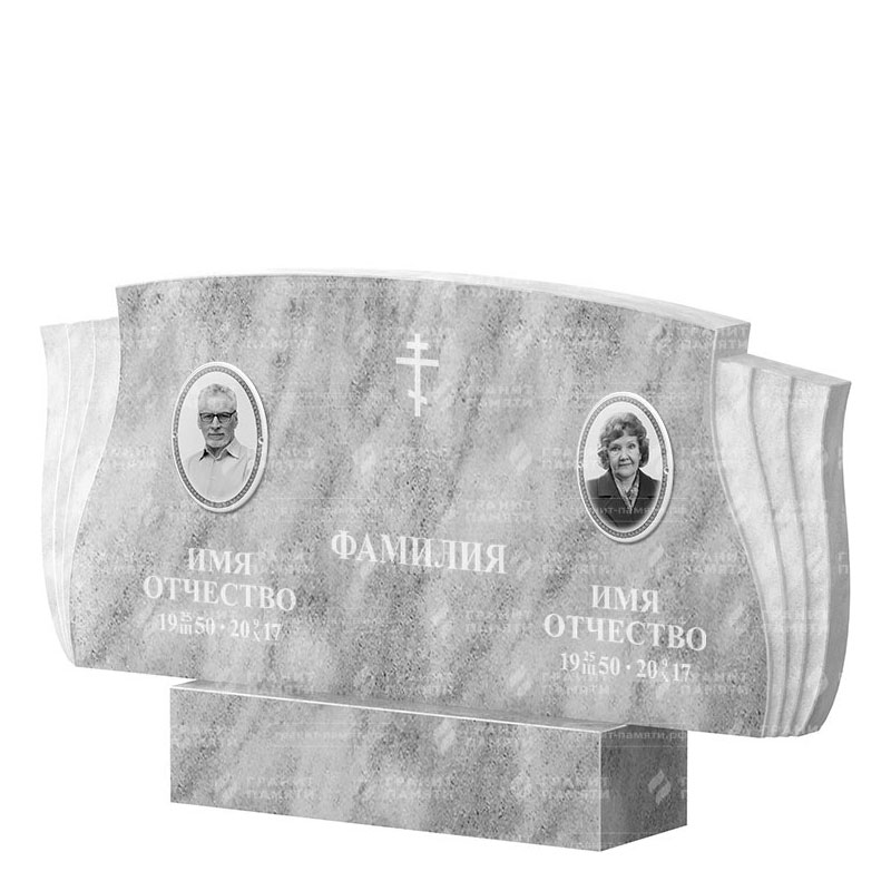 Памятники из мрамора в Вологде | Двойной мраморный памятник ФМ-264