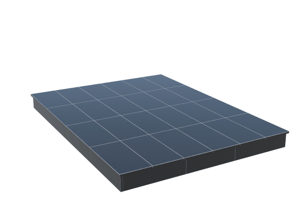 Площадки на могилу в Вологде | Площадка с вертикальной (15 см) облицовкой гранитом Габбро