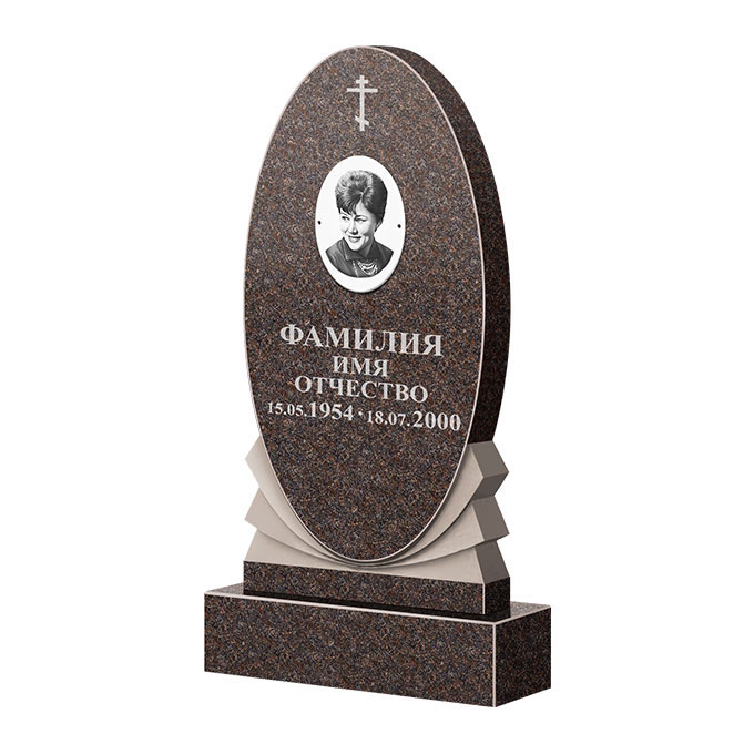 Памятники из цветного гранита в Вологде | Памятник из гранита Карел Brown ФГЦ-068