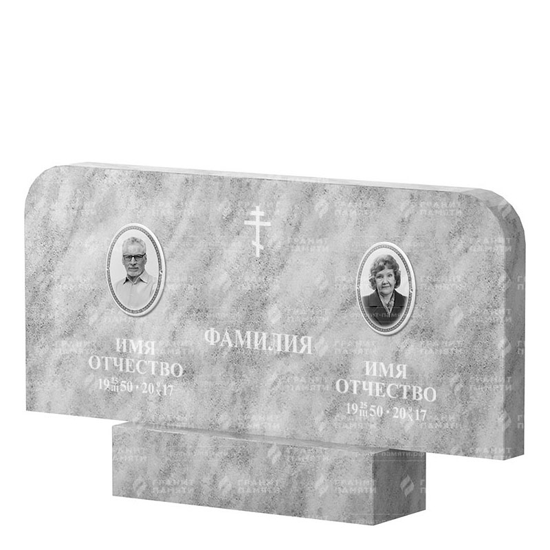 Памятники из мрамора в Вологде | Двойной мраморный памятник ФМ-254