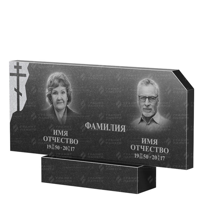 Памятники из гранита двойные в Вологде | Двойной гранитный памятник ФГ-134