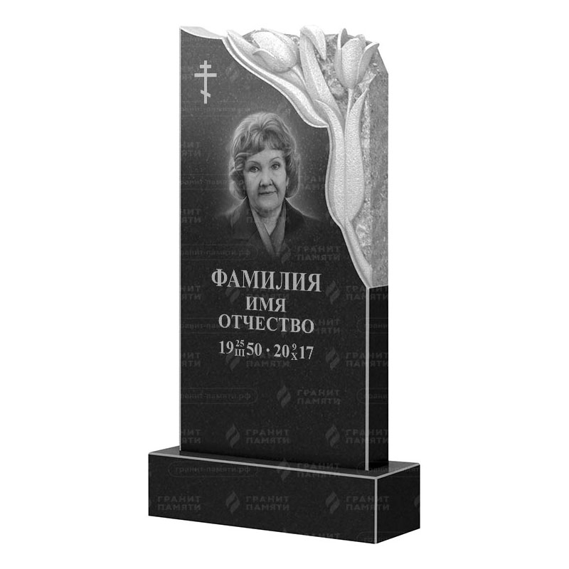 Памятники из гранита с цветами в Вологде | Гранитный памятник ФГ-113
